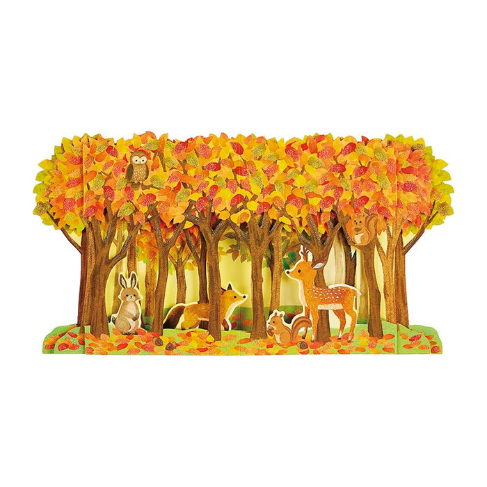 Sanrio Autumn Animals Forest Greeting Card Jau 25-4 951986- Japan Figure Store - #1 Bring To You The Best Japanese Goods
