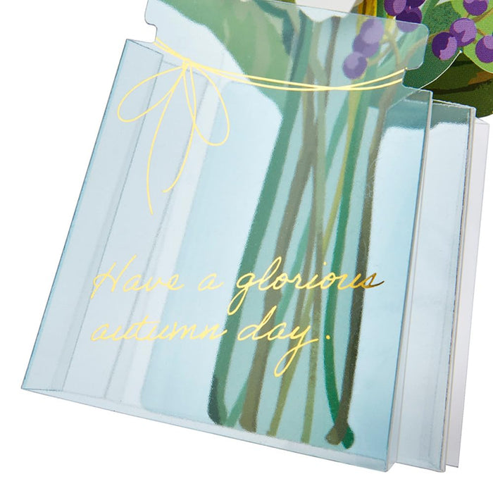 Sanrio Autumn Cosmos Vase Greeting Card - Beautiful Floral Design- Japan Figure Store - #1 Bring To You The Best Japanese Goods