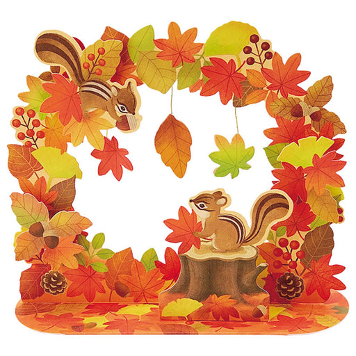 Sanrio Autumn Squirrel Greeting Card with Arch of Leaves - Overseas Shipping Available- Japan Figure Store - #1 Bring To You The Best Japanese Goods
