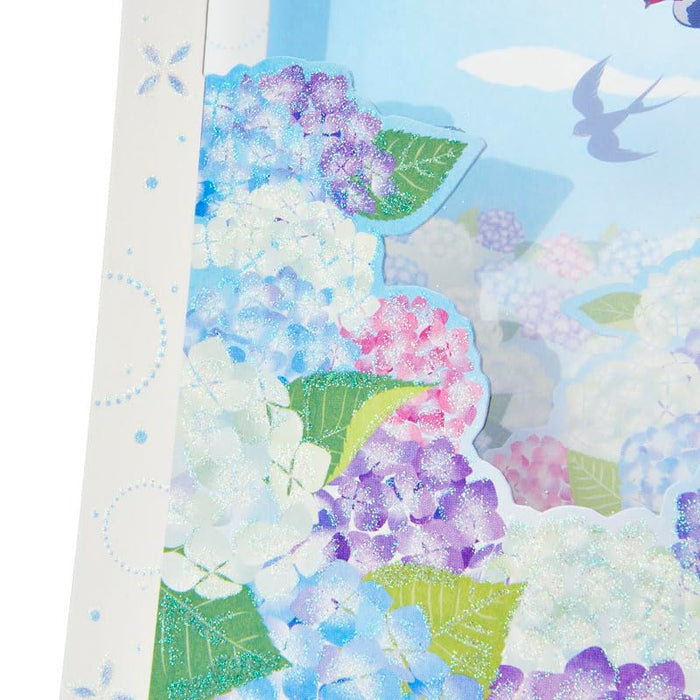 Sanrio Early Summer Swallow Hydrangea Message Greeting Card - Intl Shipping- Japan Figure Store - #1 Bring To You The Best Japanese Goods