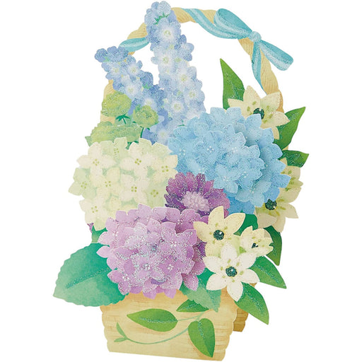 Sanrio Message Card Early Summer Hydrangea Basket Greeting Card Available Worldwide- Japan Figure Store - #1 Bring To You The Best Japanese Goods