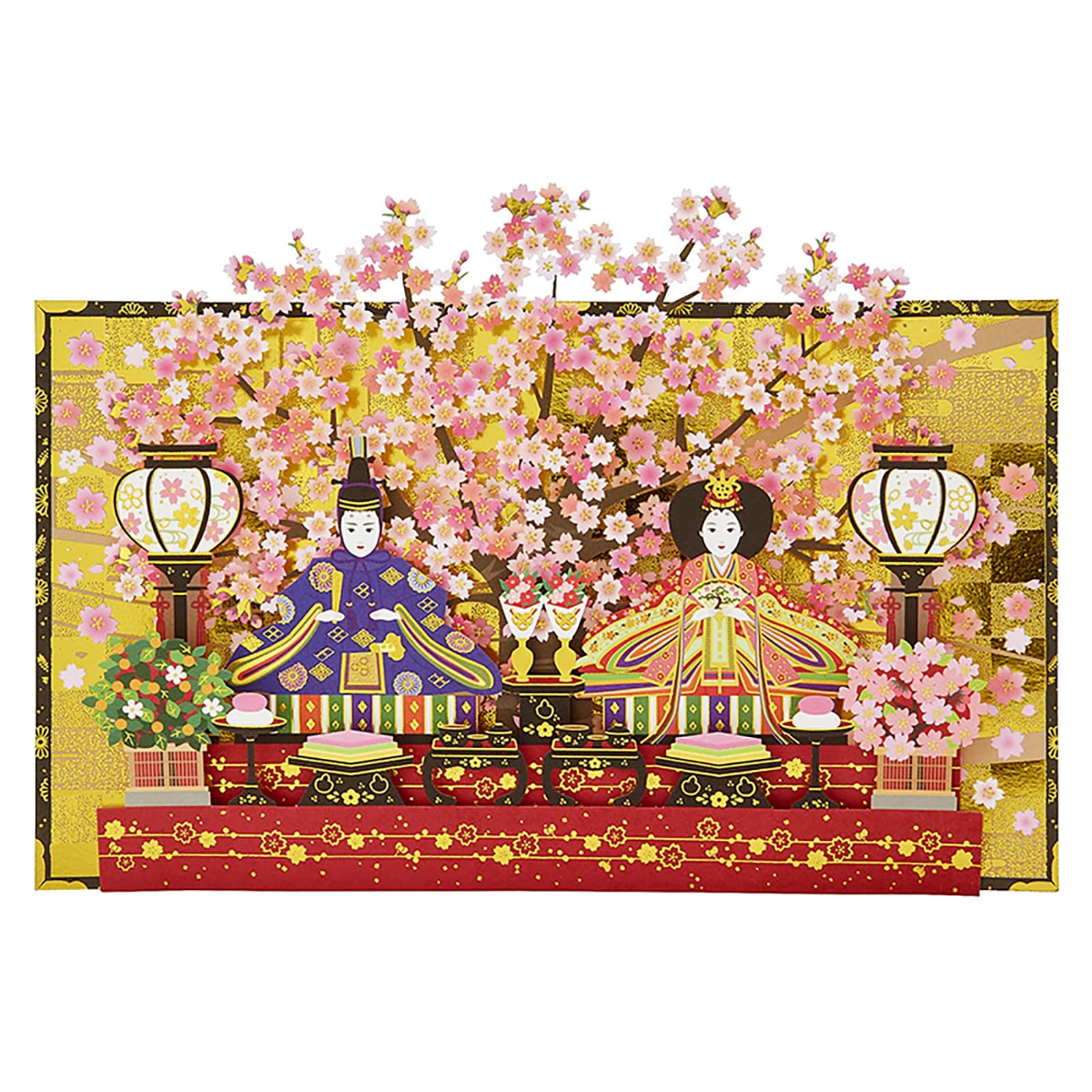 Sanrio Cherry Blossoms Prince Princess Hinamatsuri Greeting Card Overseas Shipping- Japan Figure Store - #1 Bring To You The Best Japanese Goods