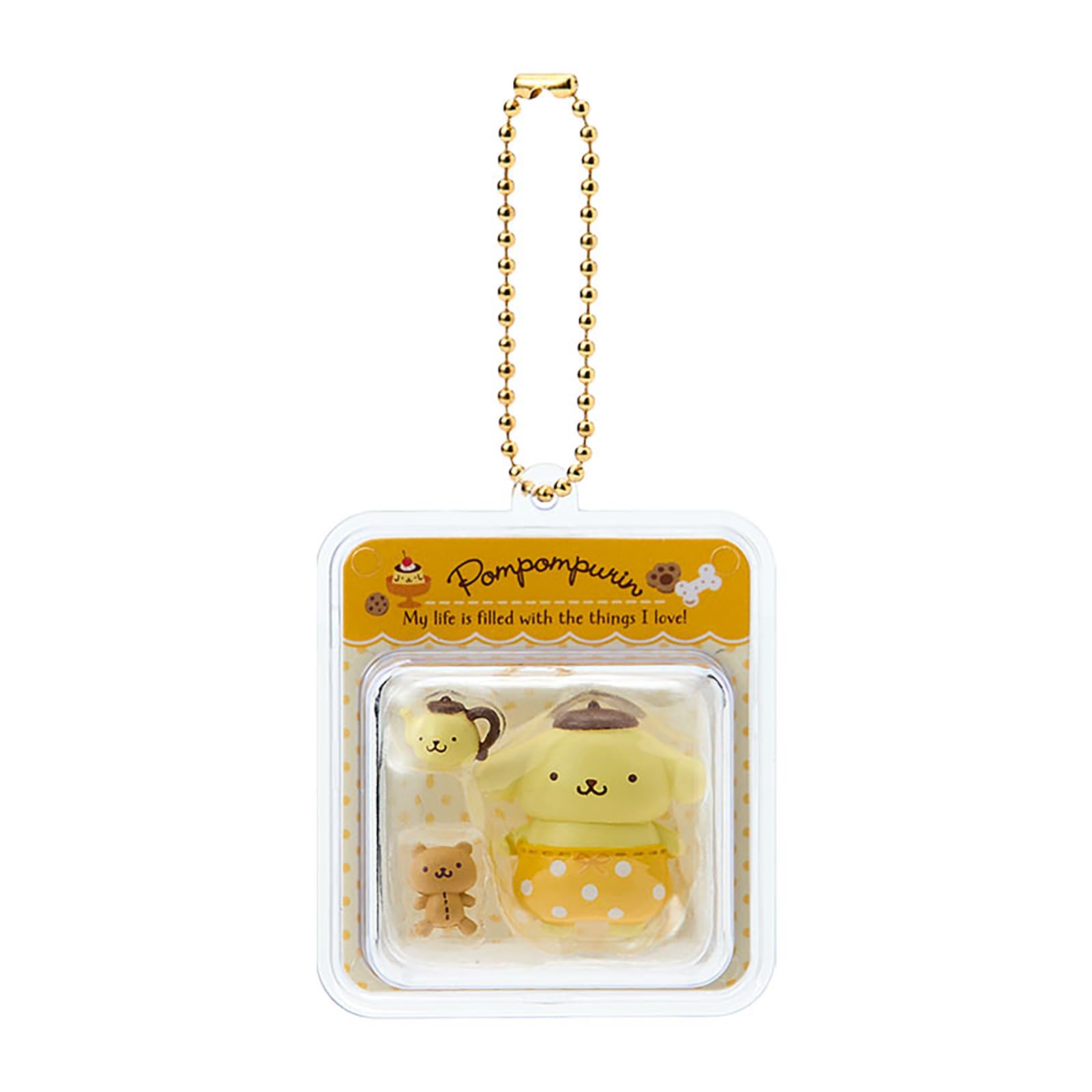 Sanrio Pompompurin Miniature Toy Package Charm PVC Resin Paper 059226