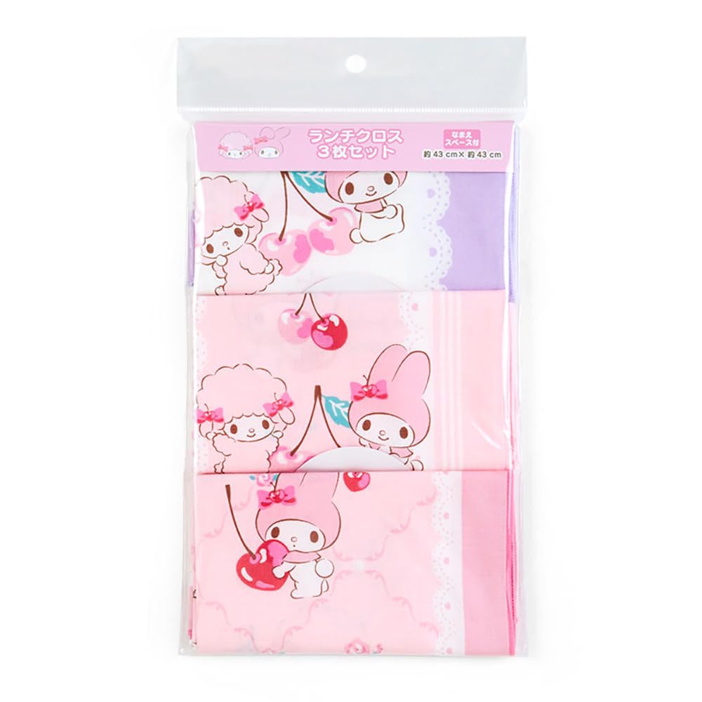 Sanrio My Melody Lunch Cloth Set of 3 Eco-Friendly Reusable Wrappers- Japan Figure Store - #1 Bring To You The Best Japanese Goods