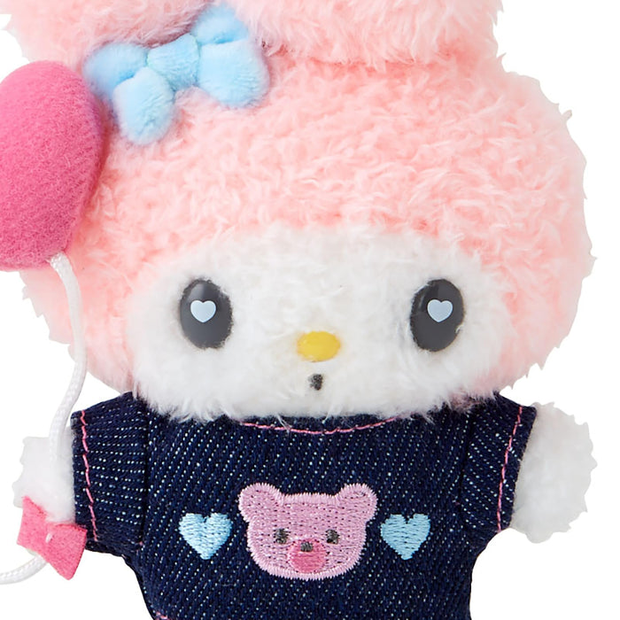 Sanrio My Melody Denim Patch Plush Keychain Mascot Holder