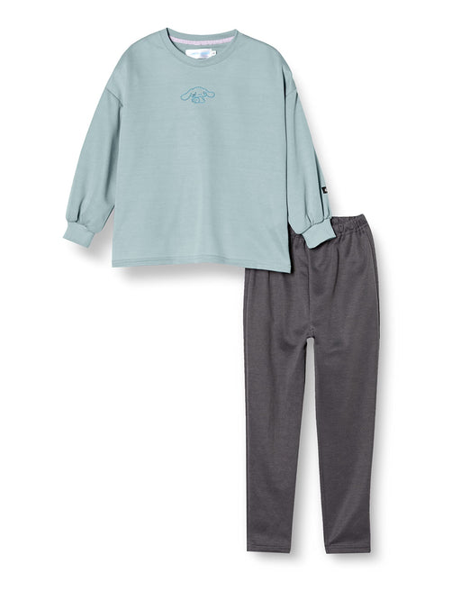 Sanrio Girls Pajama Set - Green Long Sleeve Top and Bottom 100% Cotton Size 100- Japan Figure Store - #1 Bring To You The Best Japanese Goods