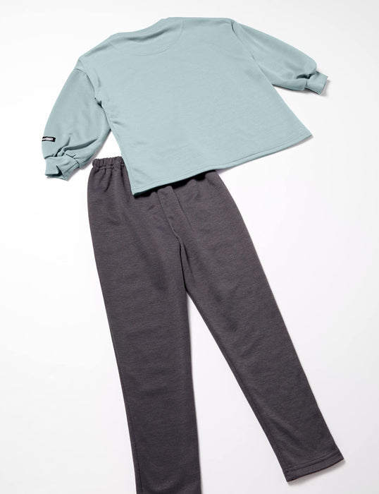 Sanrio Girls Pajama Set - Green Long Sleeve Top and Bottom 100% Cotton Size 100- Japan Figure Store - #1 Bring To You The Best Japanese Goods