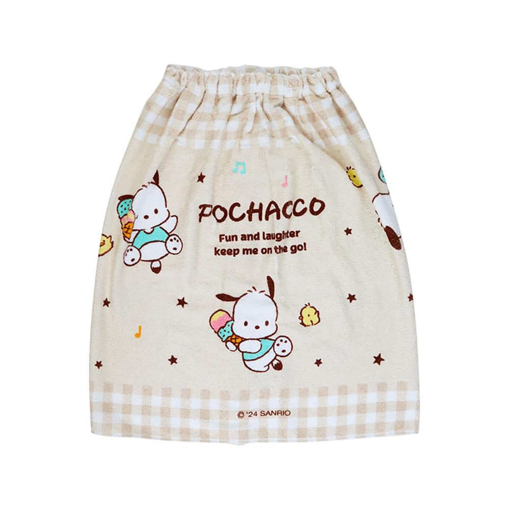 Sanrio Pochacco Wrap Towel 60cm by 110cm - Cute Character Bath Accessory- Japan Figure Store - #1 Bring To You The Best Japanese Goods