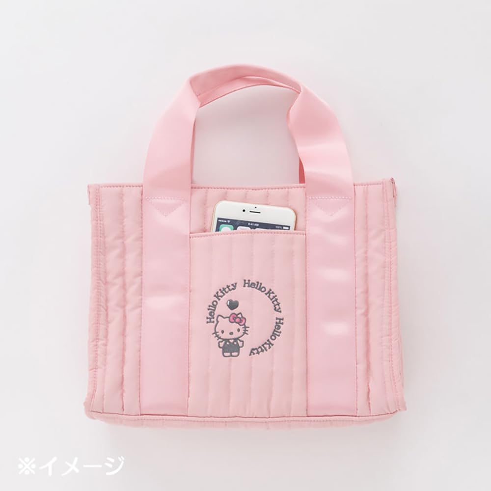 Sanrio Quilted Hello Kitty Tote Bag Medium 46x12.5x28Cm- Japan Figure Store - #1 Bring To You The Best Japanese Goods