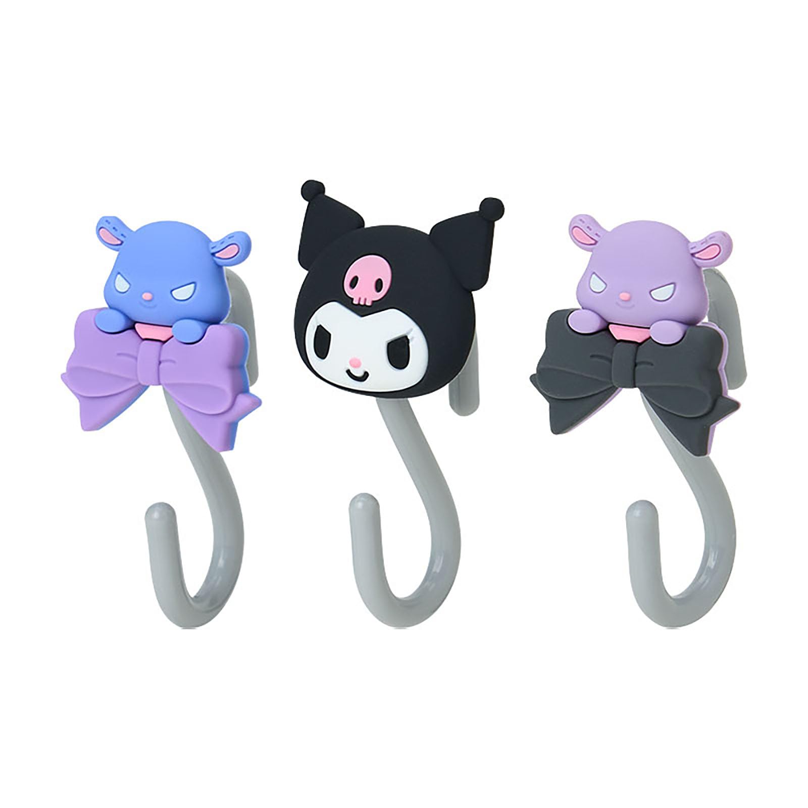 Sanrio Kuromi S-Hooks Set of 3 - Durable ABS Resin Hangers