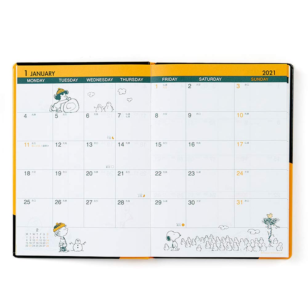 Sanrio Snoopy Maruman B6 2021 Diary Planner- Japan Figure Store - #1 Bring To You The Best Japanese Goods