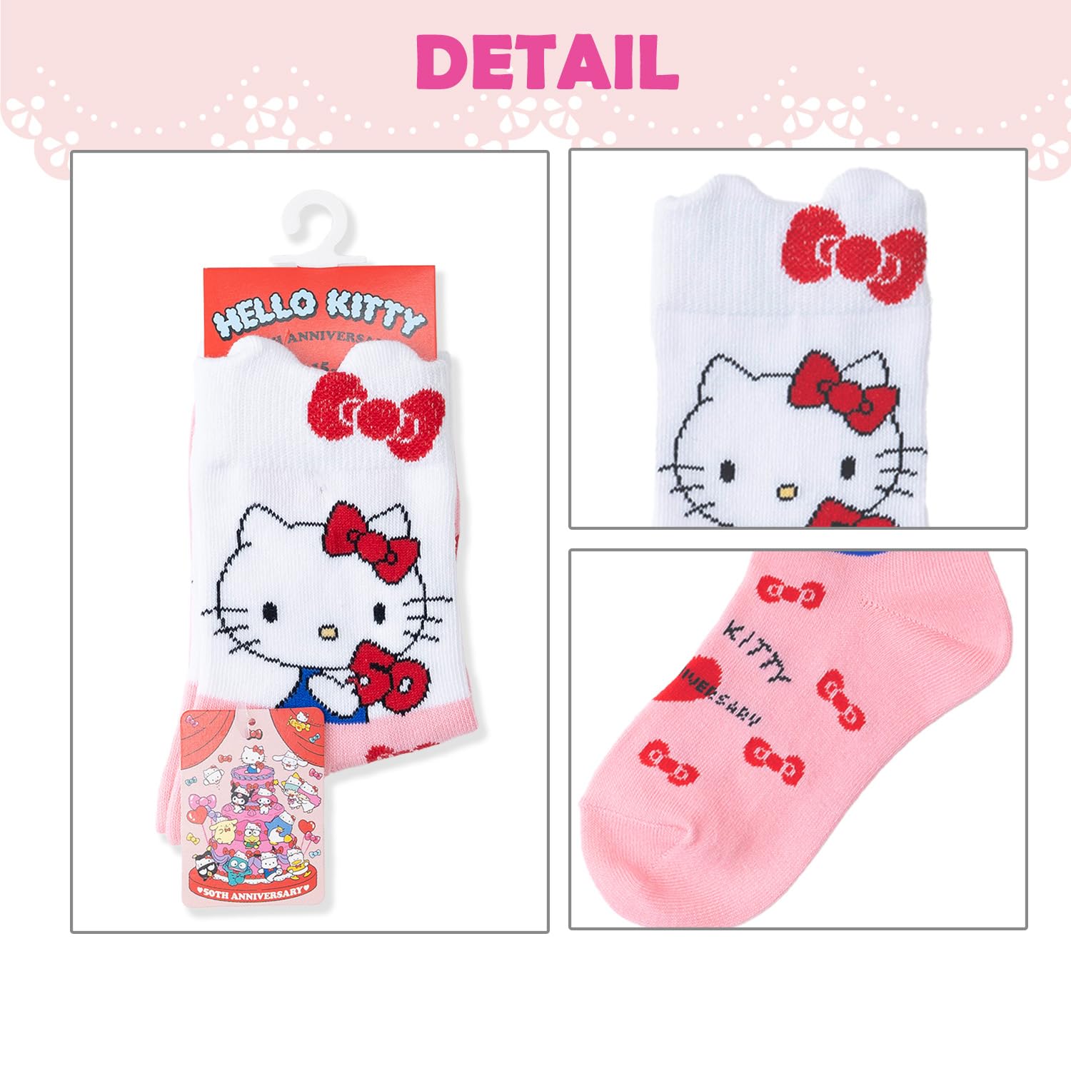 Sanrio Women's and Kids Short Socks - Selectable 1 Pair Cinnamoroll Hello Kitty- Japan Figure Store - #1 Bring To You The Best Japanese Goods