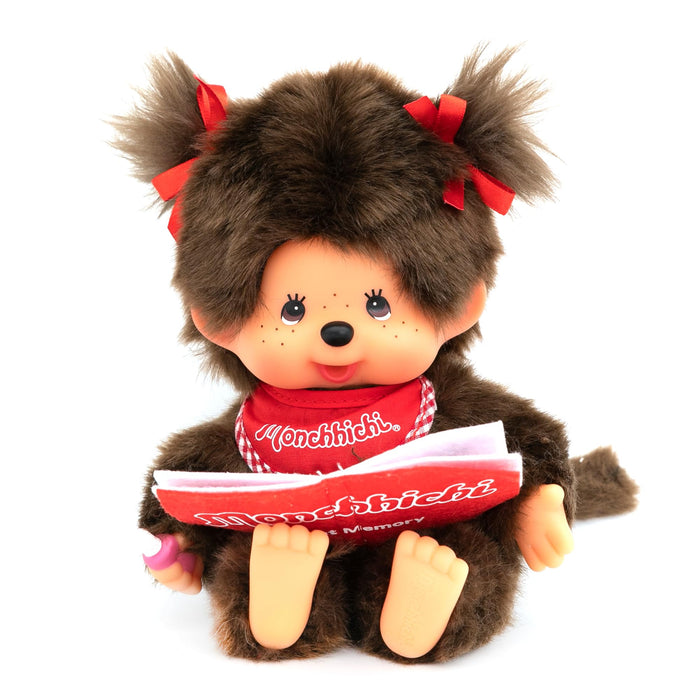 Sekiguchi Monchhichi Girl Plush Toy 20cm with Photo Album and Bows