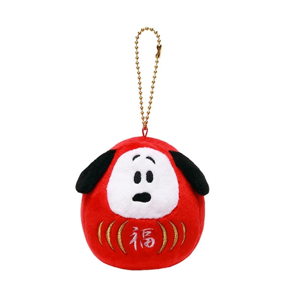 Sekiguchi Daruma Snoopy Plush Toy 8.5cm – Cute Collectible Mascot