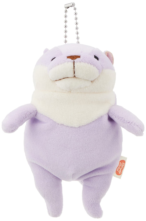 Shinada Global Mochi Series Mini Otter Plush Toy Lavender 7x5x14cm- Japan Figure Store - #1 Bring To You The Best Japanese Goods