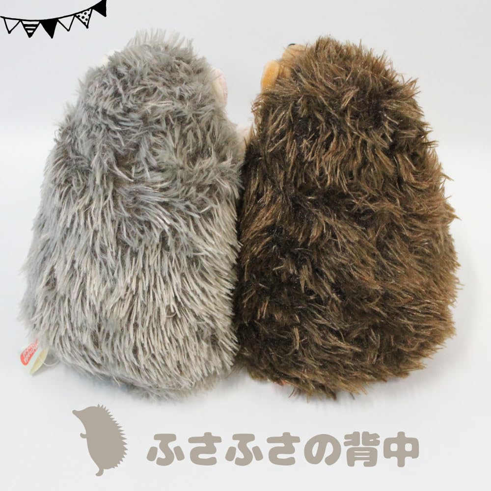 Shinada Global Mochi Series Medium Size 10x10x17cm Brown Stuffed Hedgehog Toy- Japan Figure Store - #1 Bring To You The Best Japanese Goods
