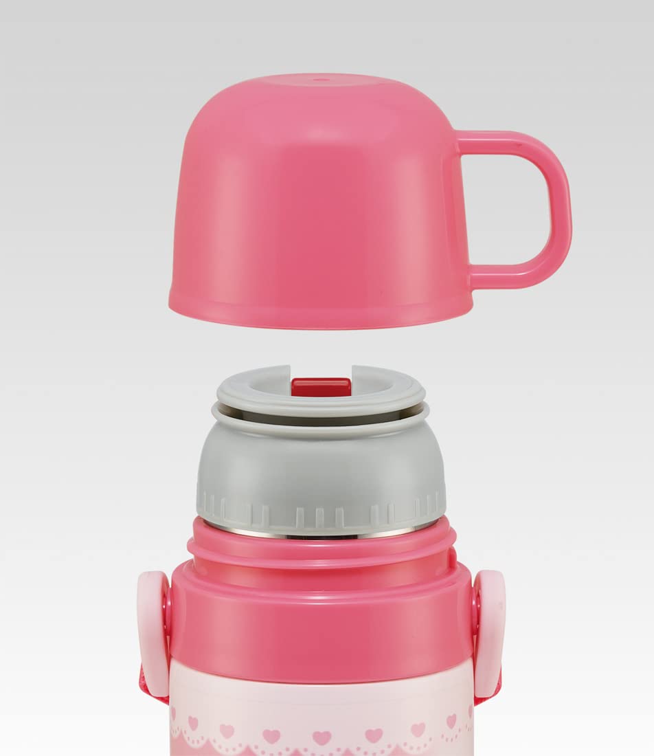 Skater Hello Kitty 430Ml 2-Way Stainless Steel Water Bottle and Cup for Girls- Japan Figure Store - #1 Bring To You The Best Japanese Goods