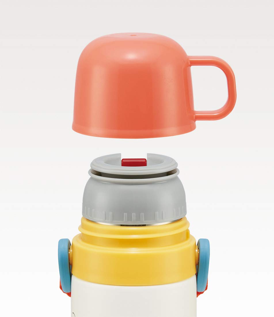 Skater Snoopy Retro 430ml 2-Way Stainless Steel Water Bottle with Cup for Children- Japan Figure Store - #1 Bring To You The Best Japanese Goods