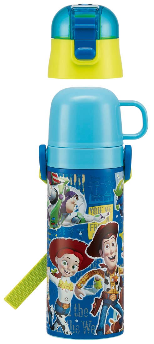 Skater Toy Story 19 Disney Kids 430ml 2-way Stainless Steel Water Bottle with Cup- Japan Figure Store - #1 Bring To You The Best Japanese Goods