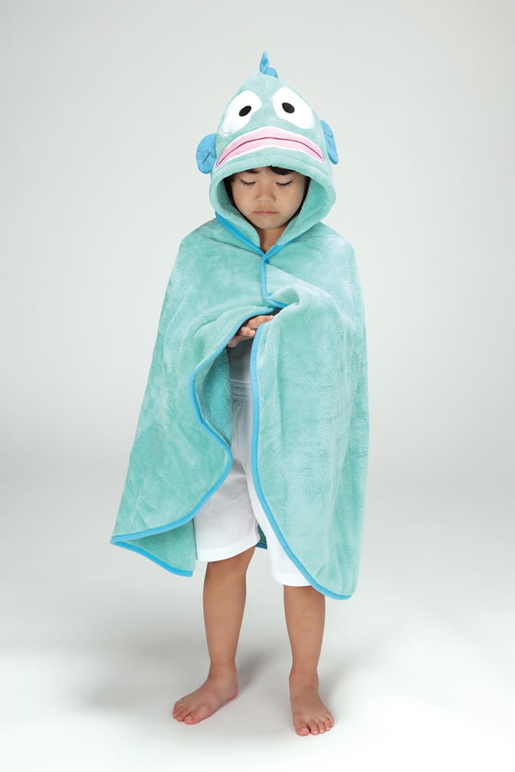 Skater Quick-Drying Absorbent Hooded Bath Poncho Hangyodon 108x92cm BPO1-A- Japan Figure Store - #1 Bring To You The Best Japanese Goods