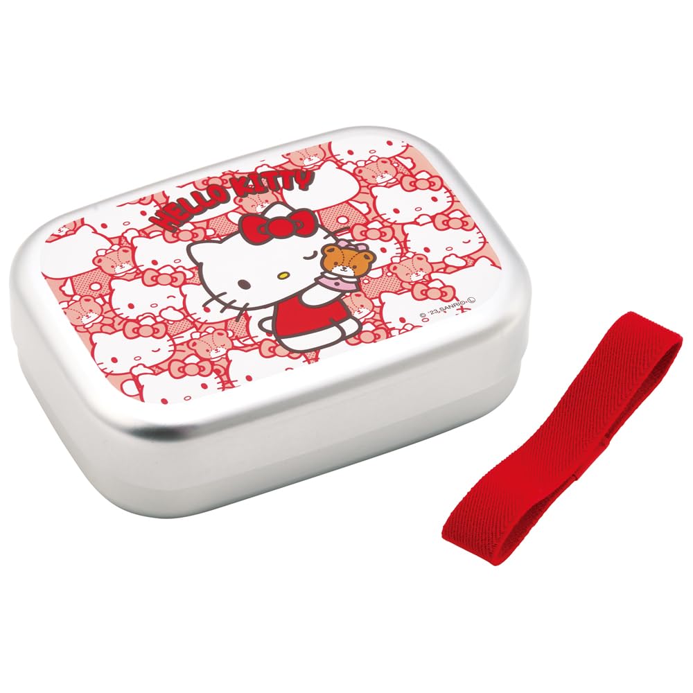 Skater Hello Kitty Aluminum Lunch Box 370Ml with Belt for Kids Japan Made- Japan Figure Store - #1 Bring To You The Best Japanese Goods