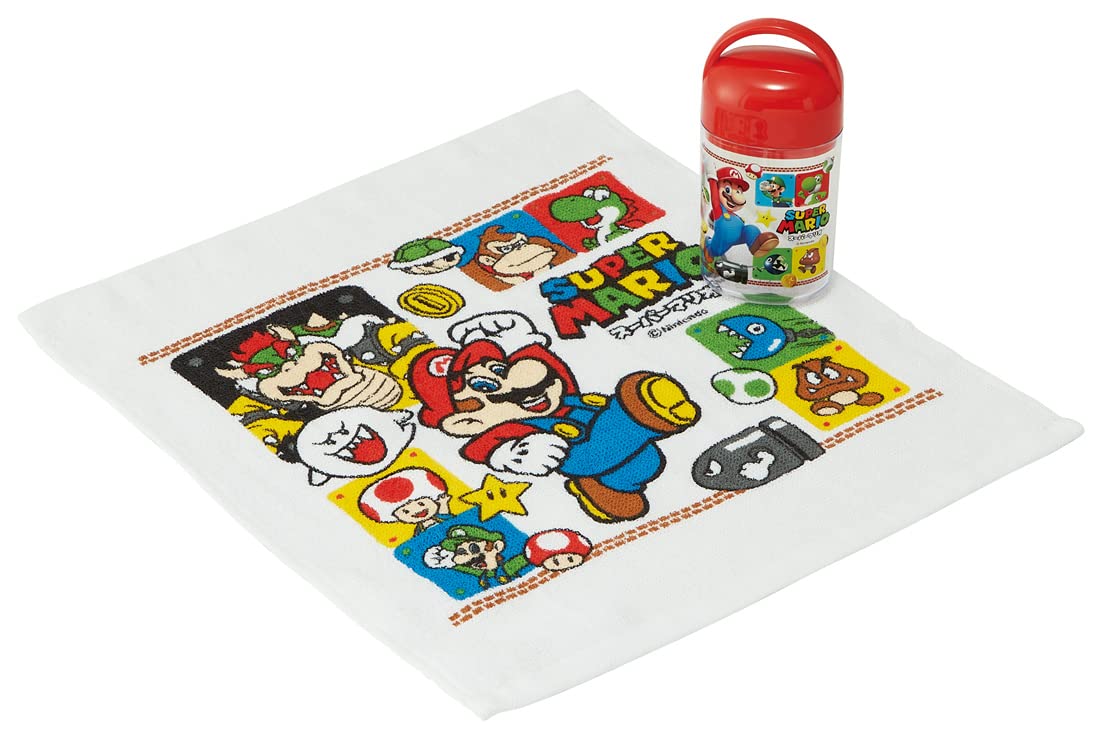 Skater Super Mario 23 Antibacterial Hand Towel Set 32 x 30.5 cm with Case Made in Japan- Japan Figure Store - #1 Bring To You The Best Japanese Goods