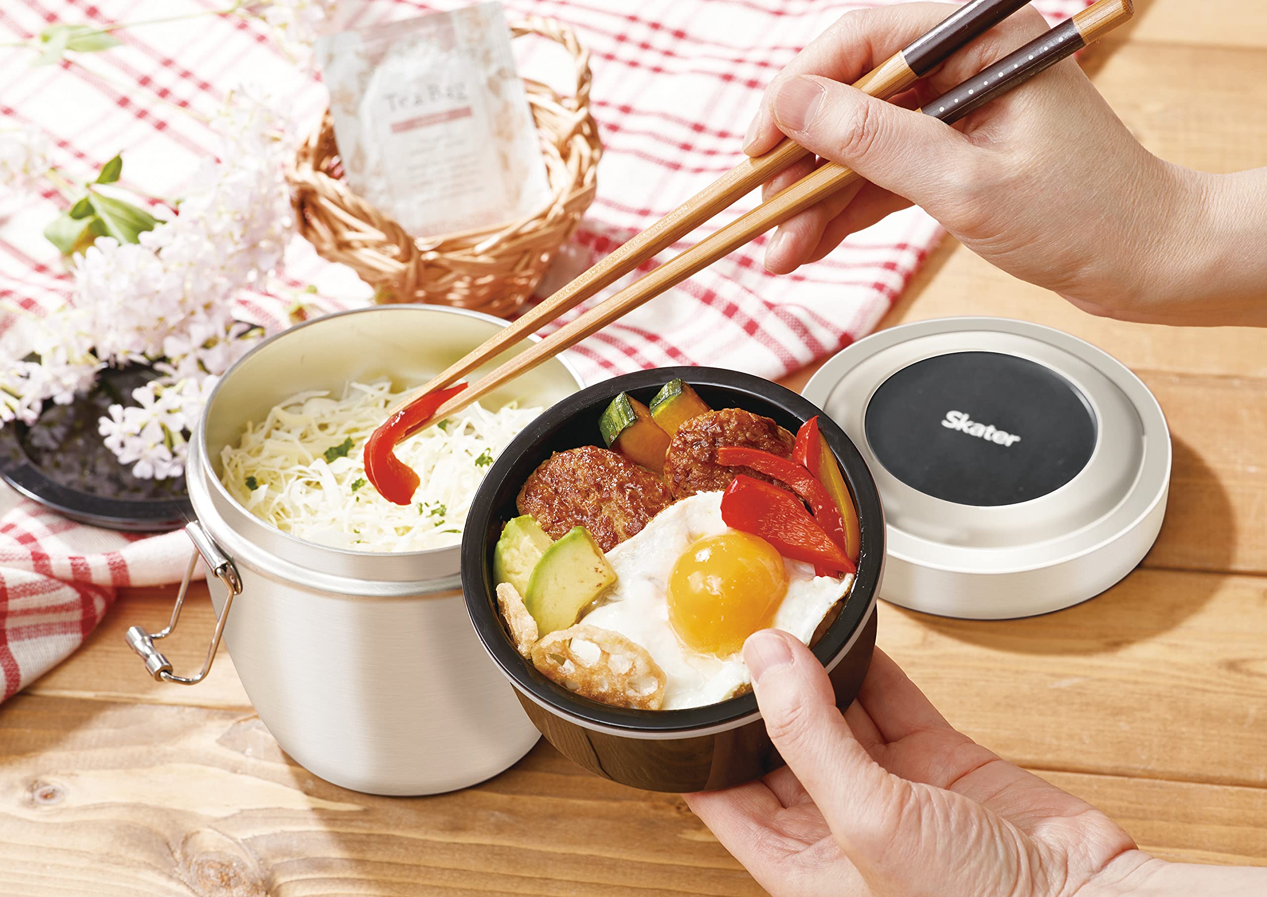 Skater 800ml Silver Antibacterial Stainless Steel Insulated Lunch Box - Rice Bowl Stlbd8Ag-A- Japan Figure Store - #1 Bring To You The Best Japanese Goods