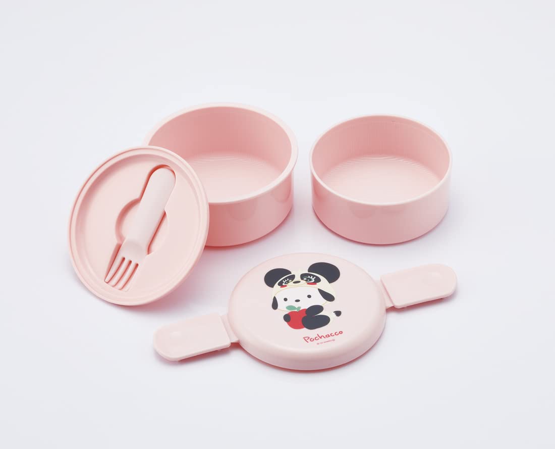 Skater 500ml 2-Tier Round Lunch Box Pochacco Headgear Design Made in Japan- Japan Figure Store - #1 Bring To You The Best Japanese Goods