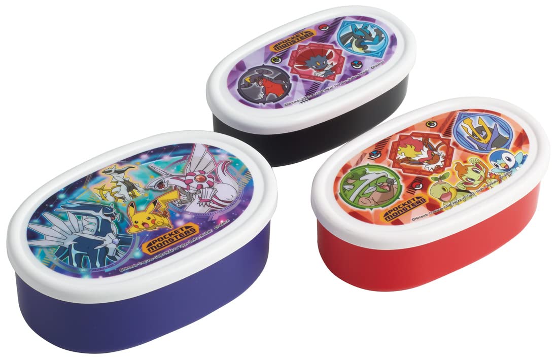 Skater Pokemon Boys Lunch Box - Set of 3 Antibacterial Storage Containers Made in Japan- Japan Figure Store - #1 Bring To You The Best Japanese Goods
