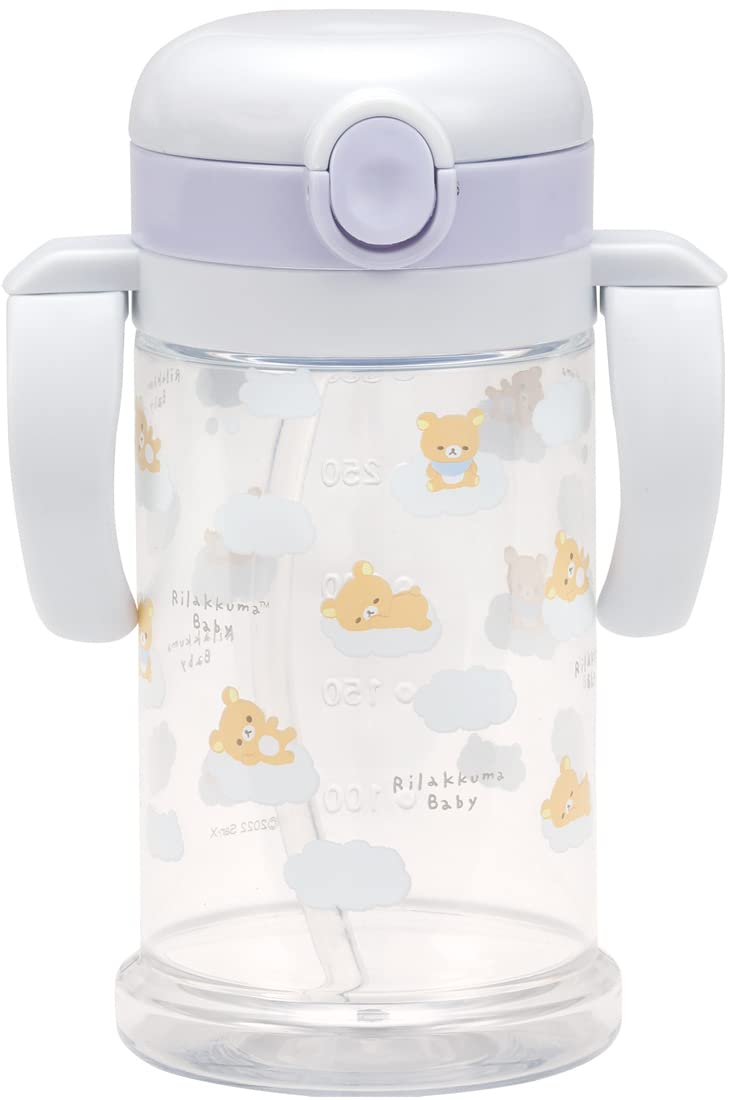 Skater Rilakkuma 370ml Baby Mug with Straw for Girls- Japan Figure Store - #1 Bring To You The Best Japanese Goods