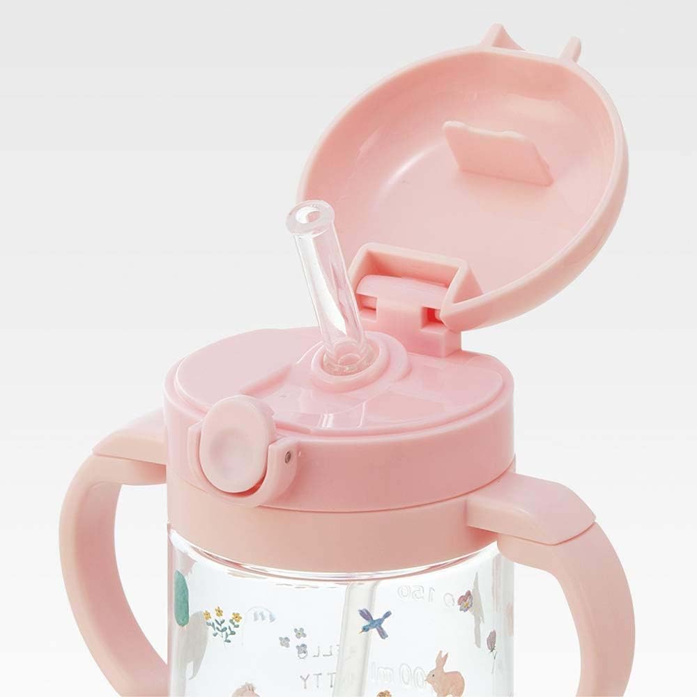 Skater Sanrio Kitty Baby Straw Mug 260ml Dual Handle Age 1 and Up Foldable KSHW1N-A- Japan Figure Store - #1 Bring To You The Best Japanese Goods