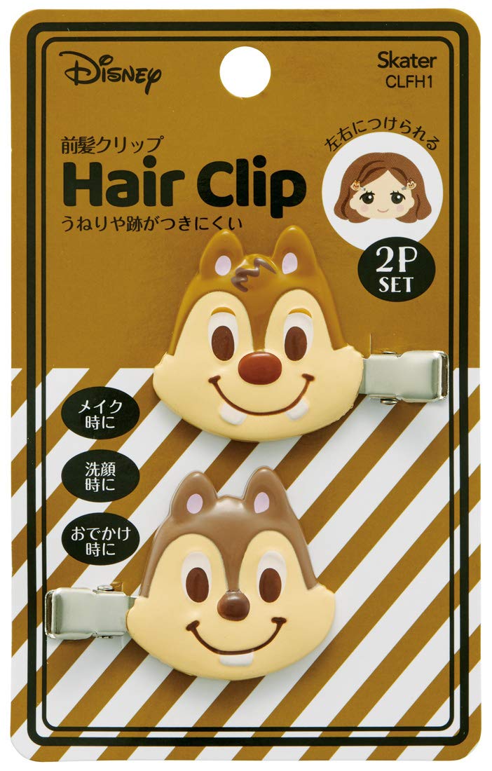 Skater Disney Chip & Dale Bangs Clip Hair Accessory Set Of 2 - CLFH1- Japan Figure Store - #1 Bring To You The Best Japanese Goods