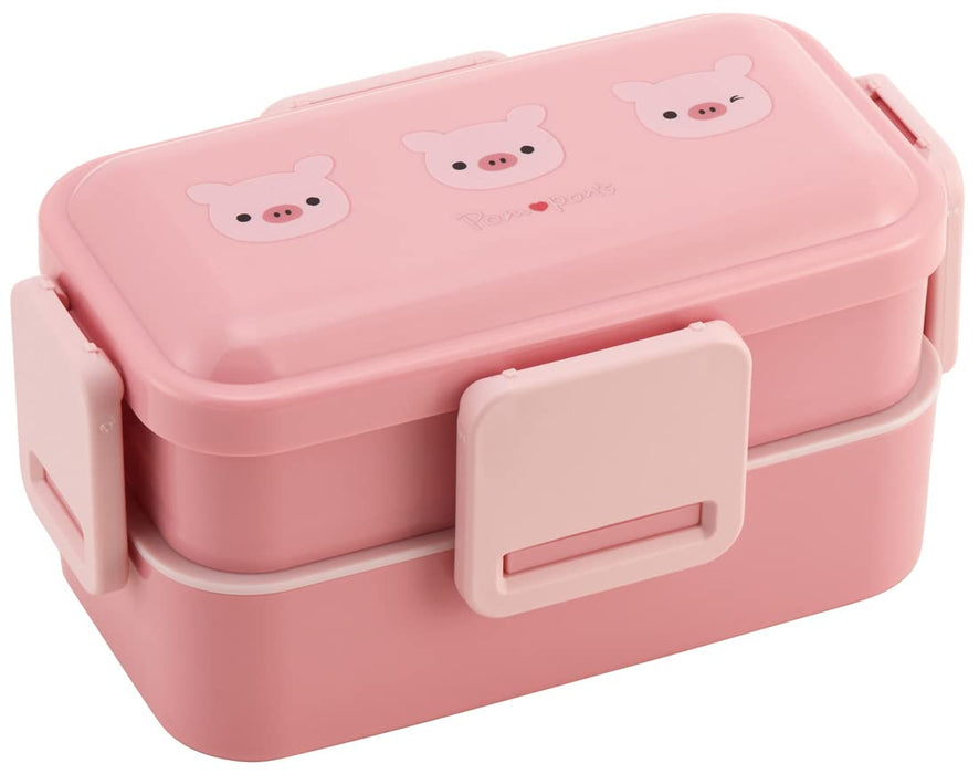 Skater 600ml Bento Box for Women with Antibacterial 2-Tier Dome-Shaped Lid Pompon's Pig Design Made in Japan- Japan Figure Store - #1 Bring To You The Best Japanese Goods