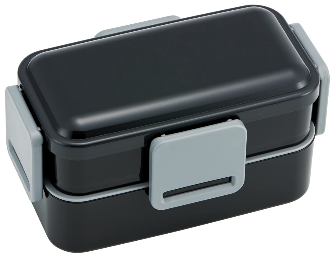 Skater Bento Box 850ml Antibacterial 2 Tier Large Capacity Rich Black For Men Made in Japan- Japan Figure Store - #1 Bring To You The Best Japanese Goods