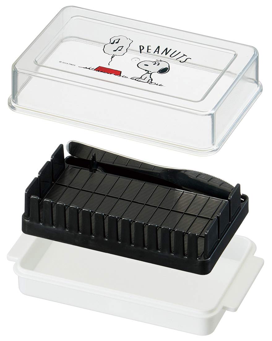 Skater Snoopy BTG1-A Compact Butter Container with Cutting Guide- Japan Figure Store - #1 Bring To You The Best Japanese Goods
