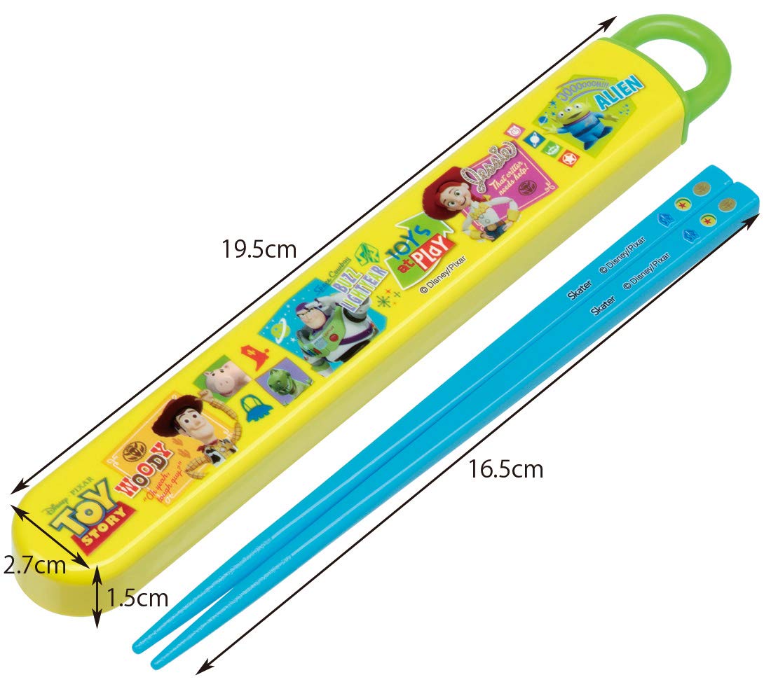 Skater Toy Story 20 Chopsticks and Case Set Children's Made in Japan 16.5cm-Disney ABS2AM- Japan Figure Store - #1 Bring To You The Best Japanese Goods