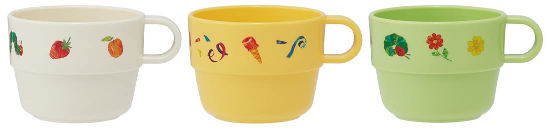 Skater Kids Set of 3 Cups Very Hungry Caterpillar Theme Made in Japan KS31-A- Japan Figure Store - #1 Bring To You The Best Japanese Goods