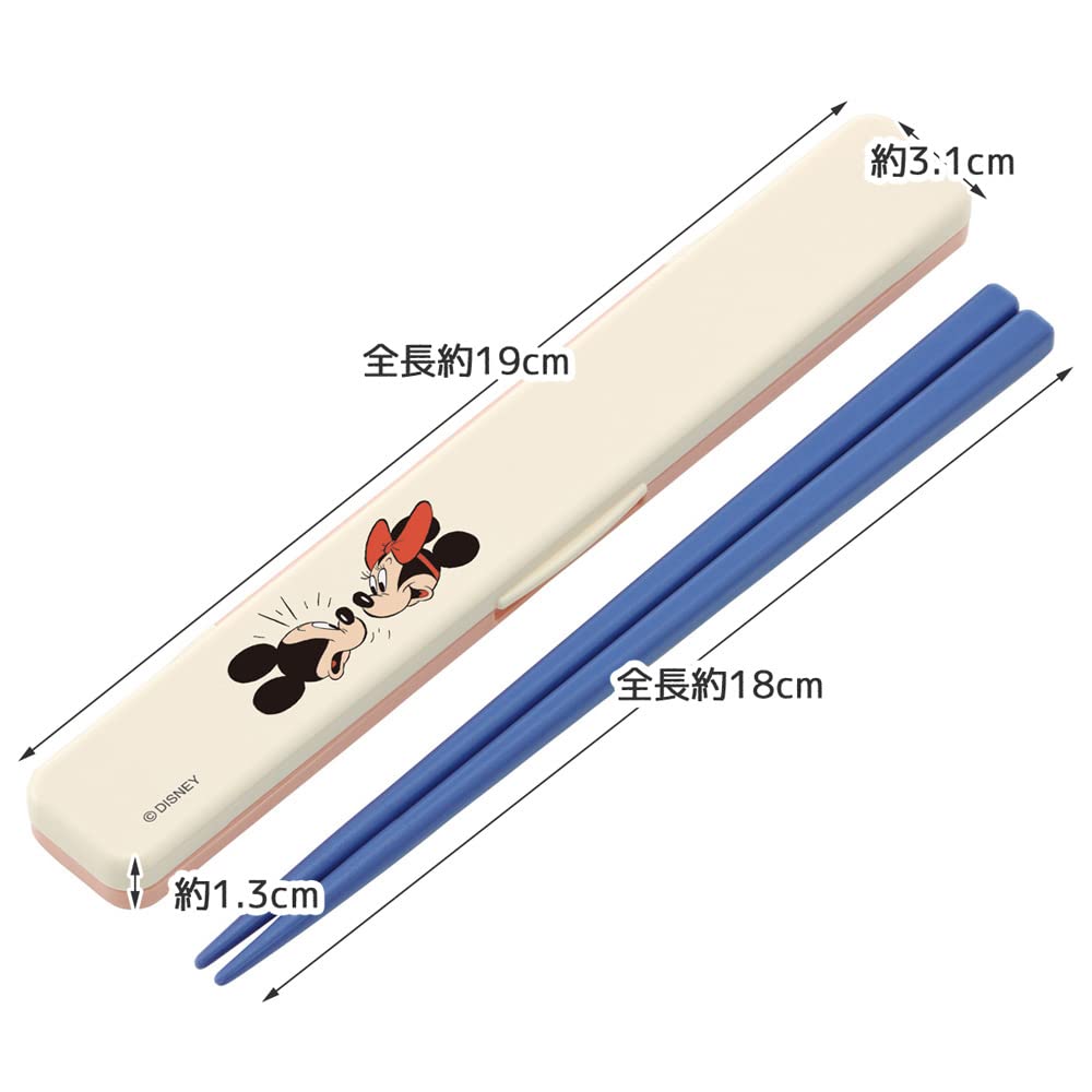 Skater Disney Mickey Modern Comic 18cm Chopsticks & Case Set Antibacterial Made in Japan- Japan Figure Store - #1 Bring To You The Best Japanese Goods