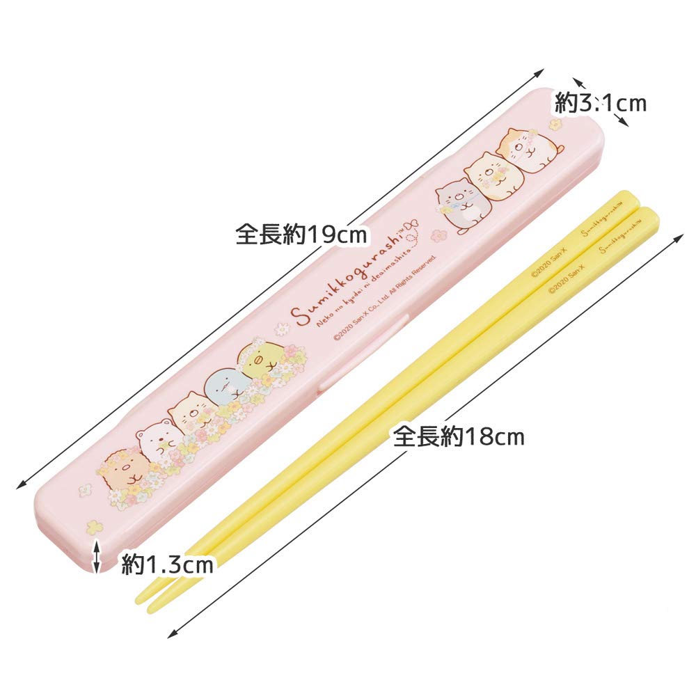 Skater 18cm Silver Ion Antibacterial Chopsticks Set with Case Sumikko Gurashi Cat Brothers Made in Japan- Japan Figure Store - #1 Bring To You The Best Japanese Goods