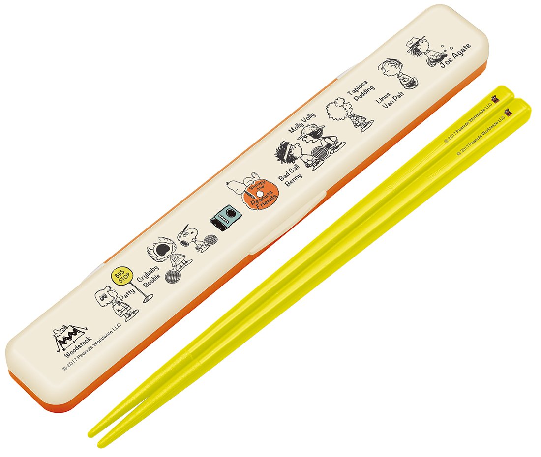 Skater 18cm Snoopy Friends Chopsticks and Case Set Made in Japan Peanuts ABC3- Japan Figure Store - #1 Bring To You The Best Japanese Goods