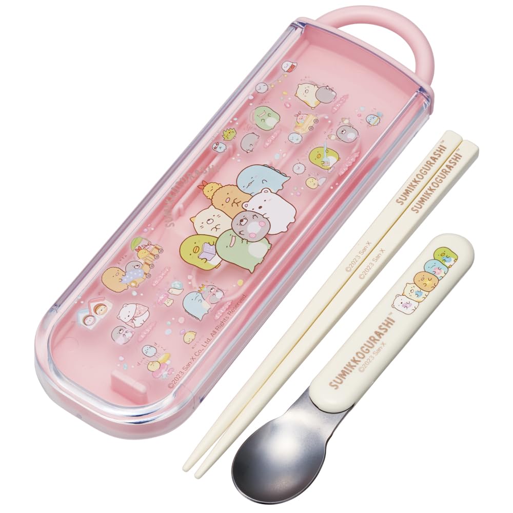 Skater Sumikko Gurashi Antibacterial Chopsticks Spoon Set Made in Japan