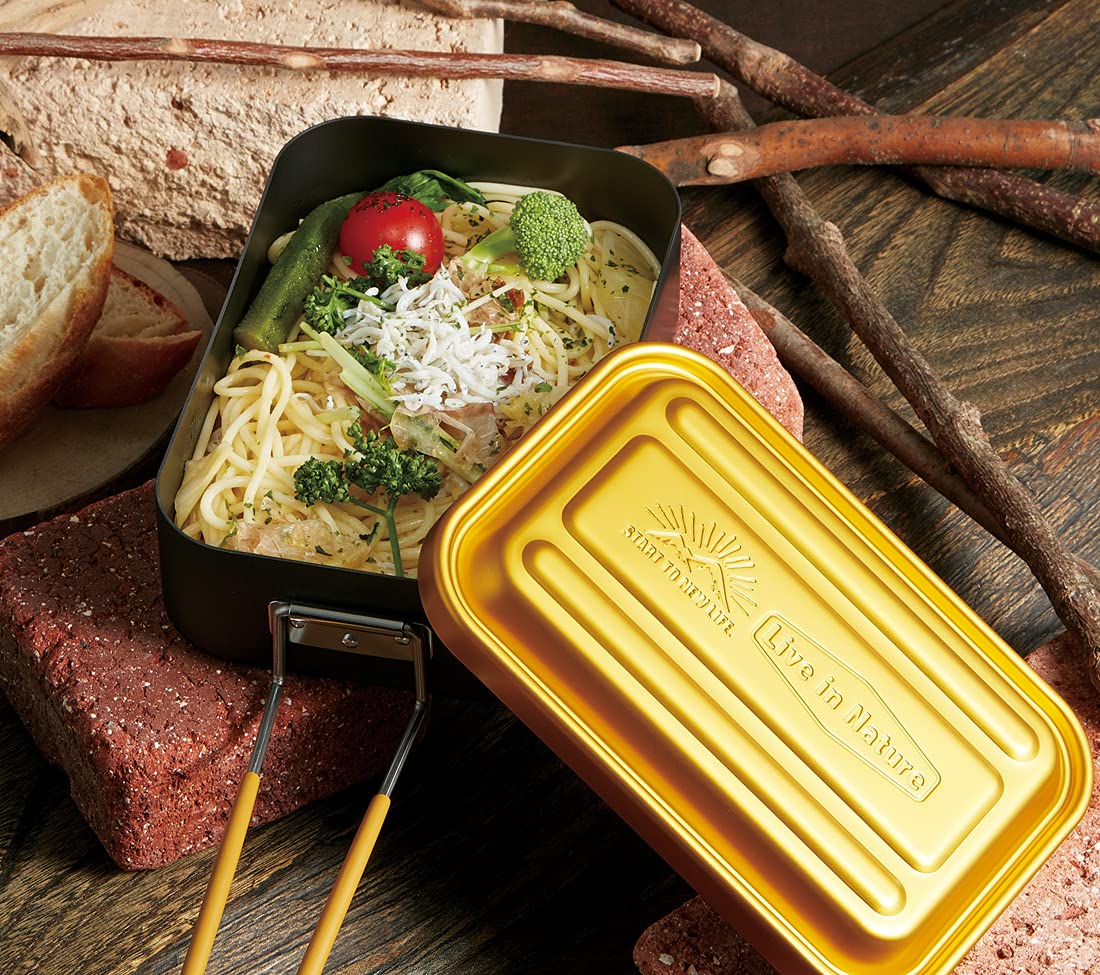 Skater 1000ml Yellow Outdoor Messtin - No Seasoning Required AFTM10N-A- Japan Figure Store - #1 Bring To You The Best Japanese Goods