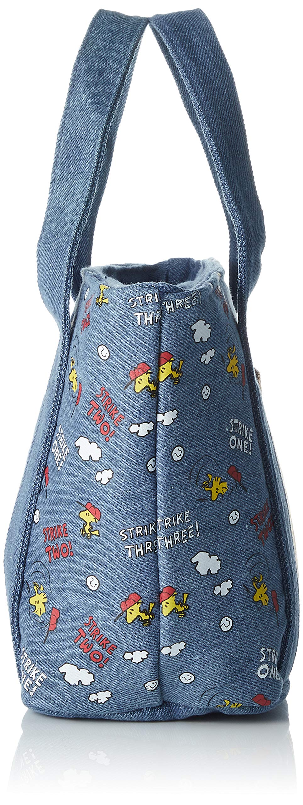 Skater Snoopy Themed Denim Cooler Bag with Cork Pocket - Peanuts Collection- Japan Figure Store - #1 Bring To You The Best Japanese Goods