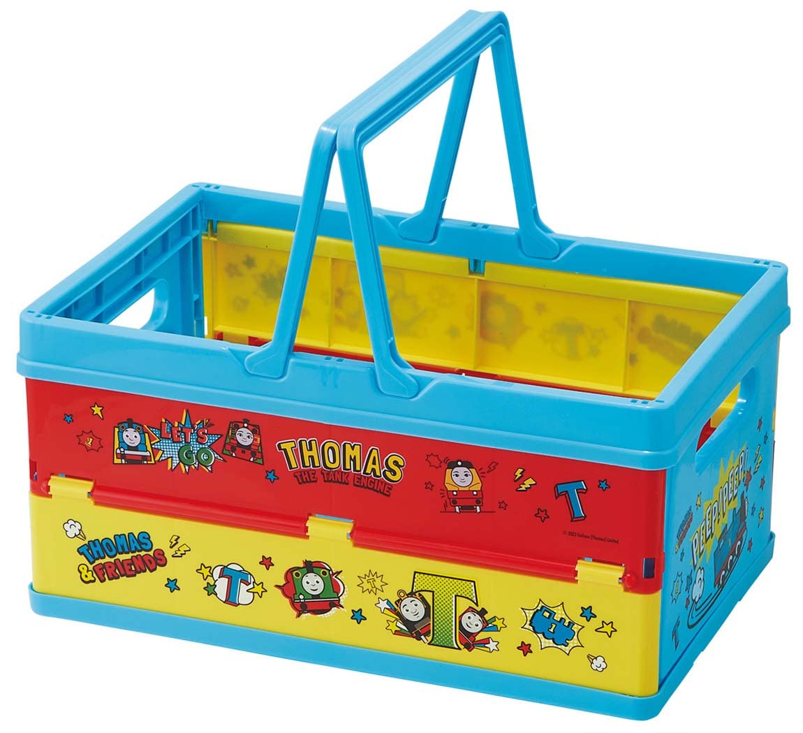 Skater Thomas The Tank Engine Toy Storage Box Foldable & Stackable with Handle 38X25X19.5cm- Japan Figure Store - #1 Bring To You The Best Japanese Goods