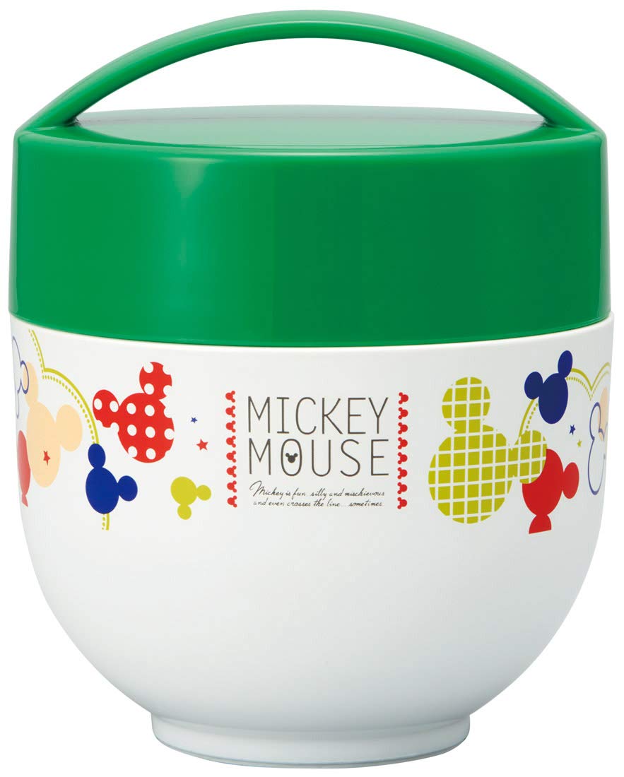 Mickey Mouse 540ml Skater Rice Bowl Style Insulated Lunch Box - Mitsumaru Pop Color- Japan Figure Store - #1 Bring To You The Best Japanese Goods