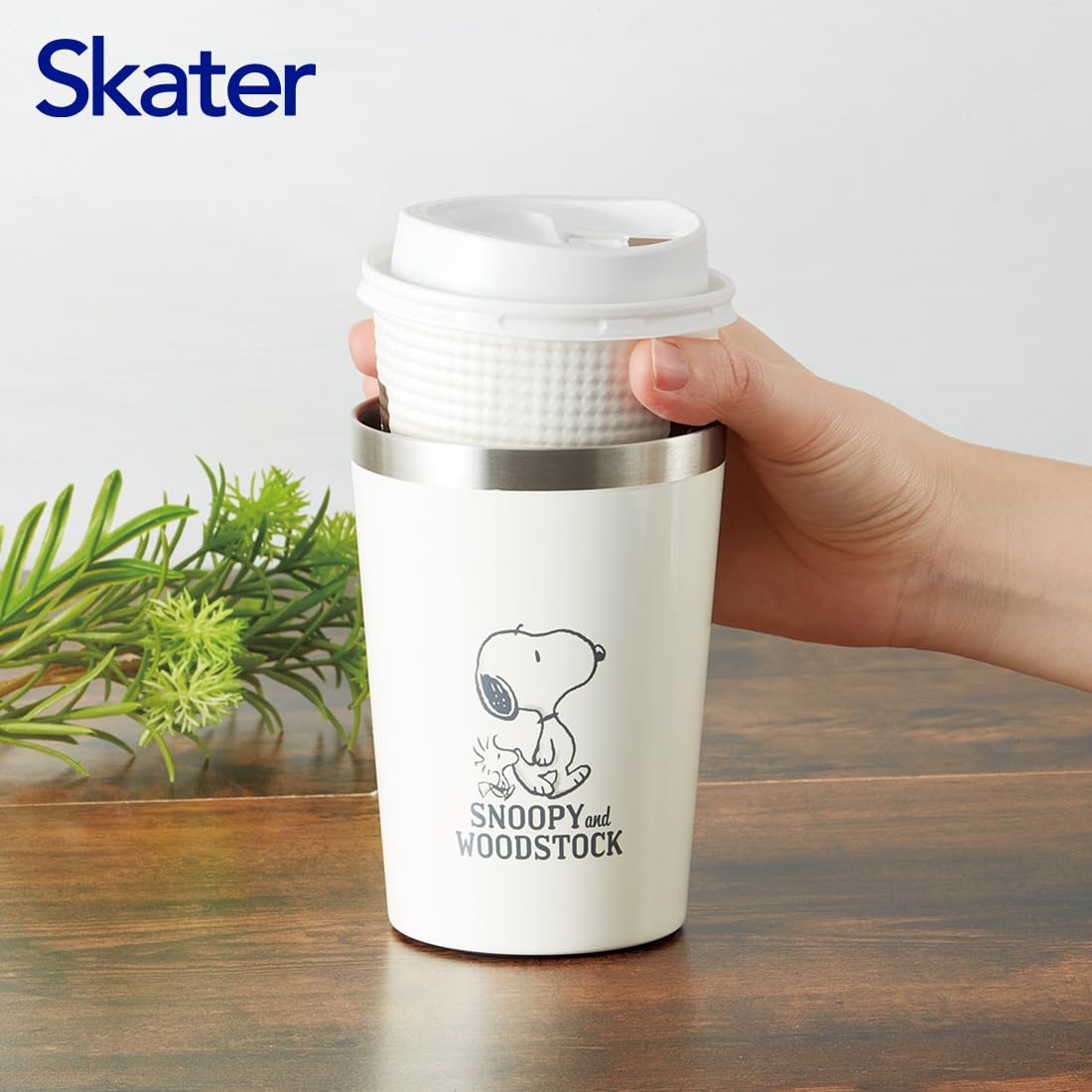 Skater Medium 400ml Stainless Steel Tumbler - Snoopy Design Insulated for Cold Coffee- Japan Figure Store - #1 Bring To You The Best Japanese Goods