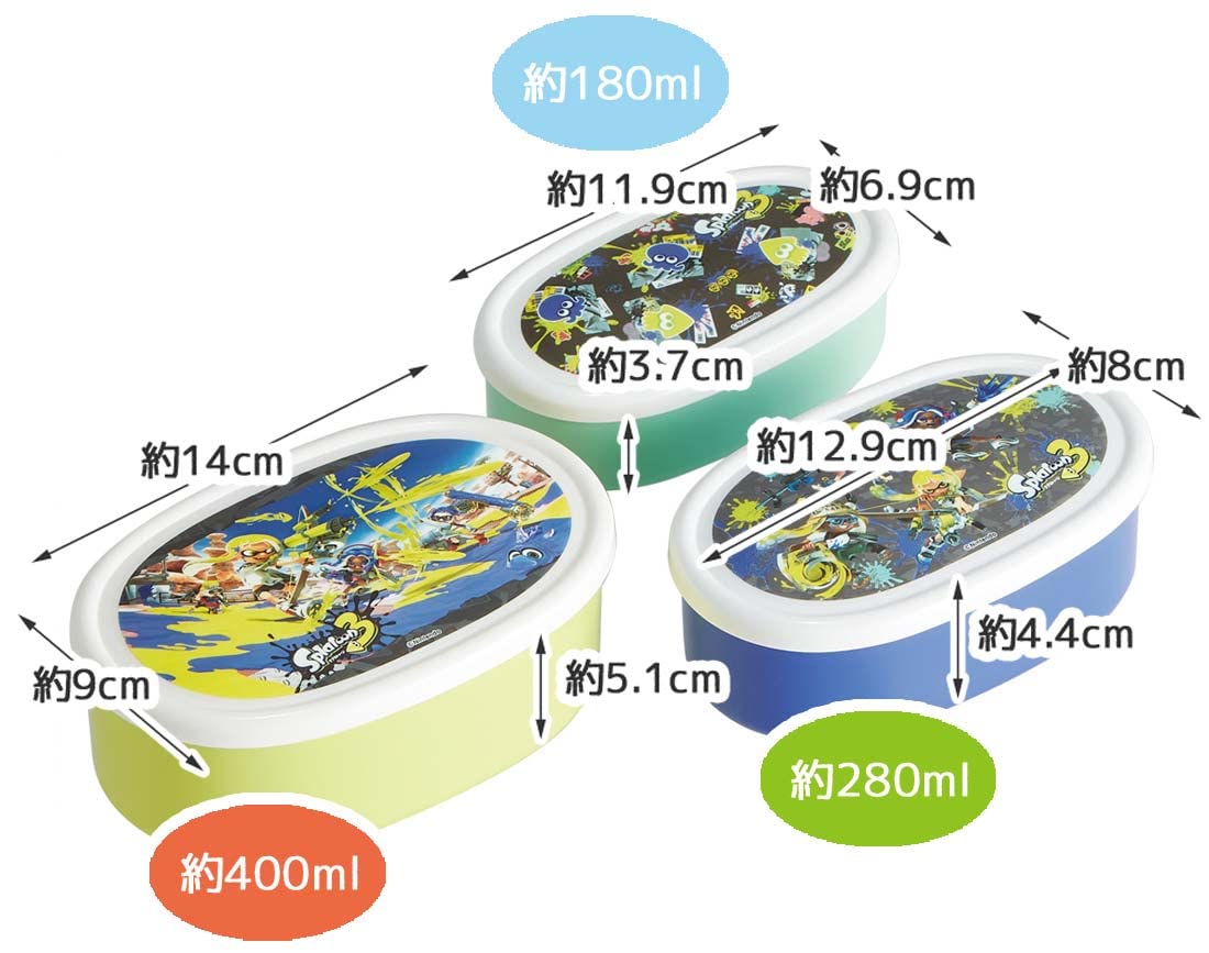 Skater Splatoon 3 Lunch Box Set - 860ml Sealable Storage Containers Made in Japan Srs3Sag-A- Japan Figure Store - #1 Bring To You The Best Japanese Goods