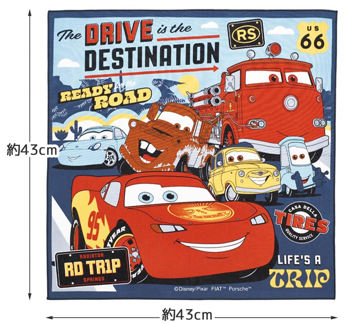 Skater Disney Cars Lunch Cloth 43x43cm - Authentic Made in Japan Skater- Japan Figure Store - #1 Bring To You The Best Japanese Goods