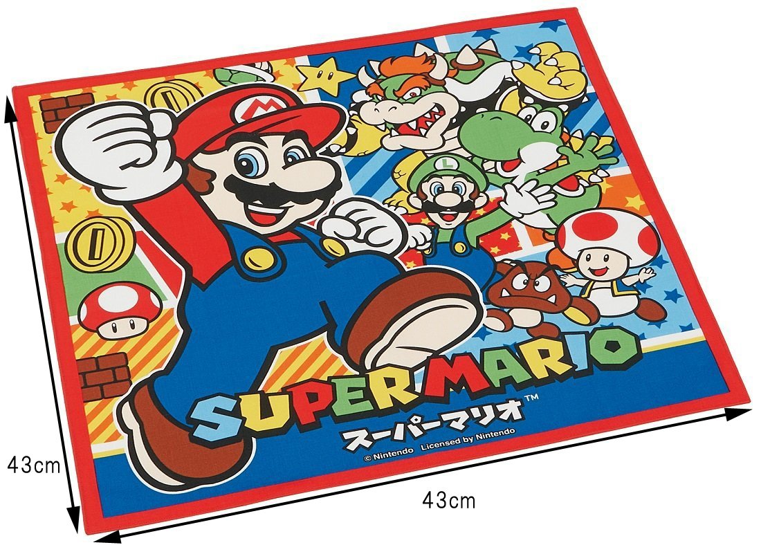 Skater Super Mario 17 Lunch Cloth Made in Japan- Japan Figure Store - #1 Bring To You The Best Japanese Goods