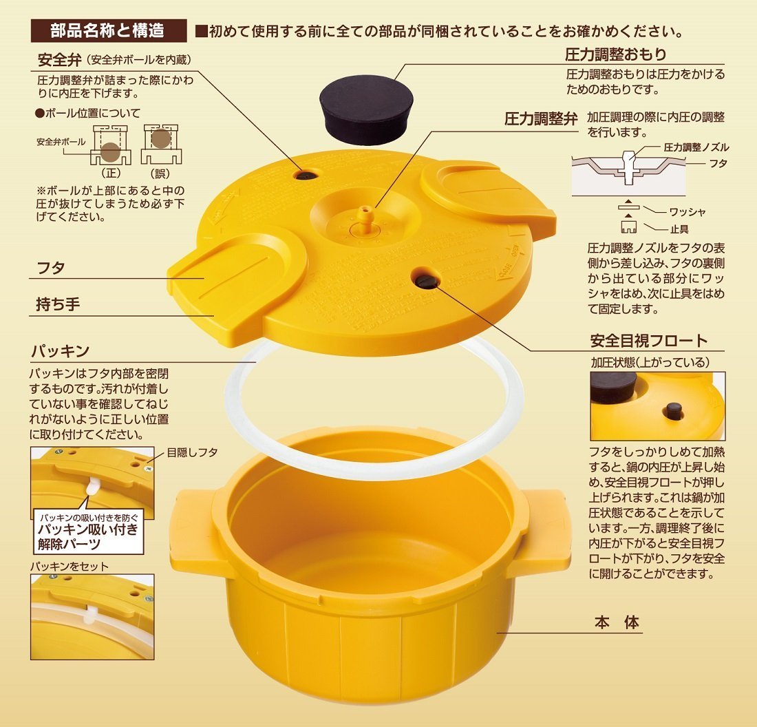 Skater Yellow Microwave Pressure Cooker Extreme Flavor Made in Japan - Mwp1- Japan Figure Store - #1 Bring To You The Best Japanese Goods
